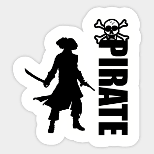 Pirate Skull Design Sticker